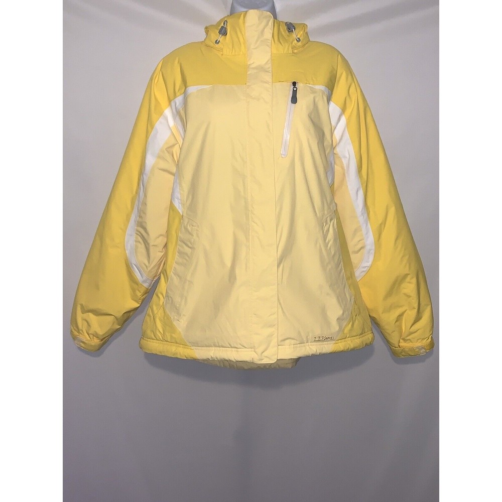 LL Bean OJNH7 Women’s Ski Jacket Coat Size 1X Yellow